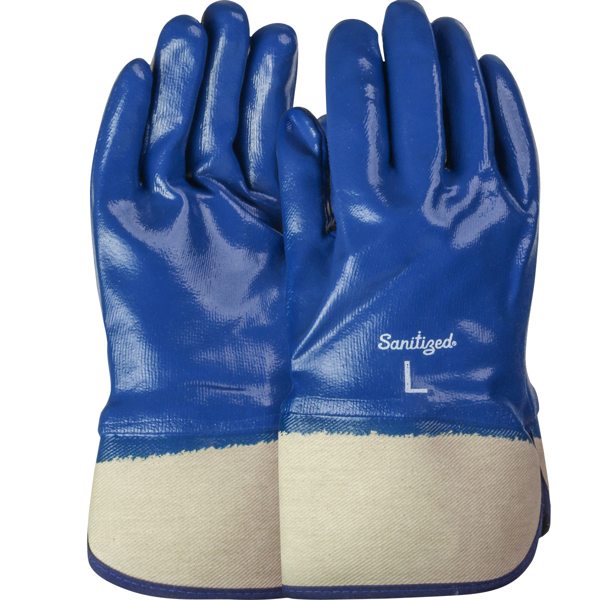 PIP 56-3154 Chemical Resistant Gloves Nitrile Smooth Finish Natural