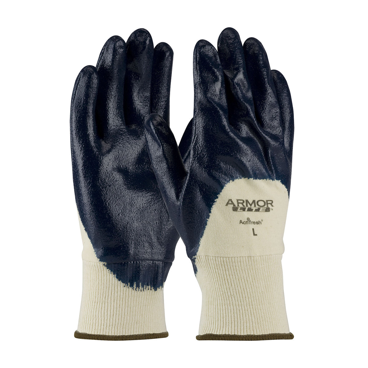 PIP 56-3170 Chemical Resistant Gloves Nitrile Textured Finish Natural