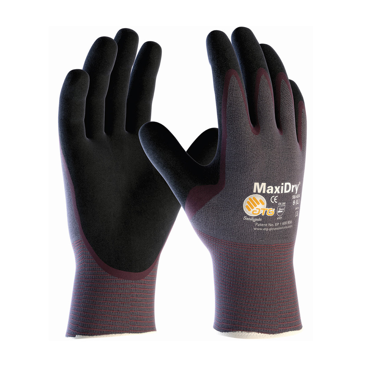 ATG 56-424 Coated Work Gloves Nitrile MicroFoam Purple