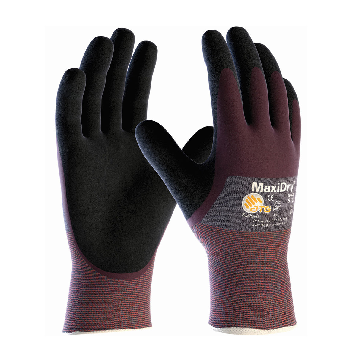 ATG 56-425 Coated Work Gloves Nitrile MicroFoam Purple