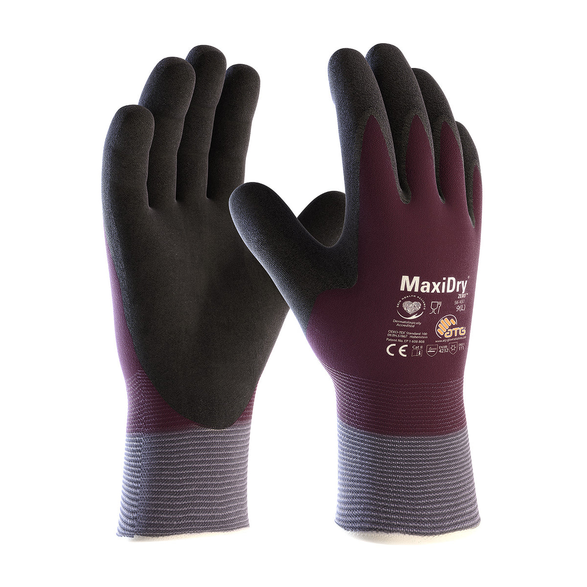 ATG 56-451 Cold Protection Gloves Nitrile Thermal Lining Purple