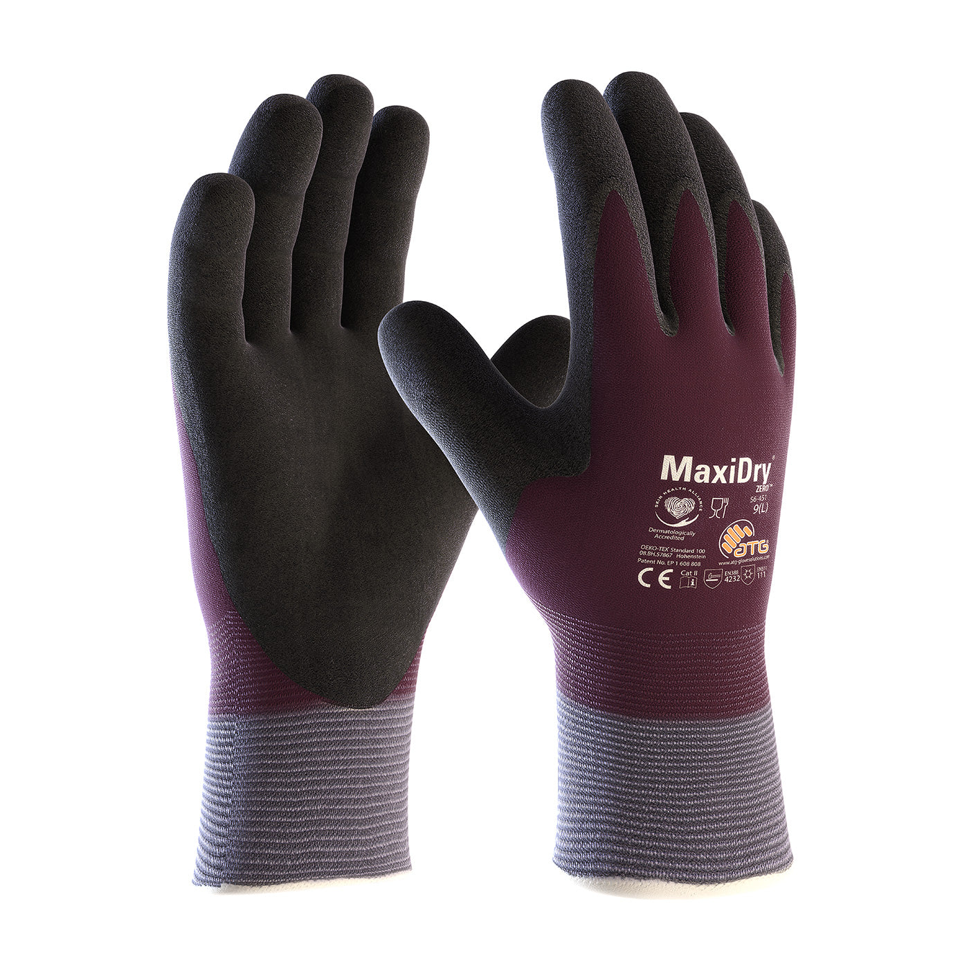 ATG 56-451 Cold Protection Gloves Nitrile Thermal Lining Purple