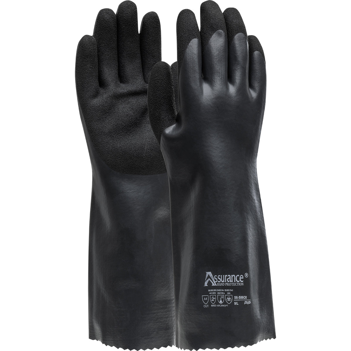 Assurance 56-586CR Chemical Resistant Gloves Nitrile Cut Protection Gray
