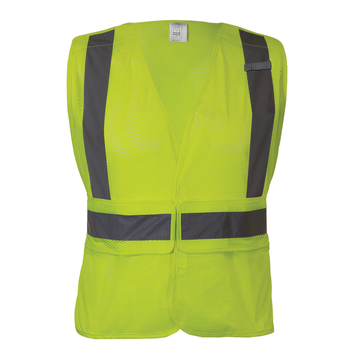 Reflective Apparel 572ET Hi-Vis Safety Vest Polyester Mesh Breakaway Hi-Vis Yellow