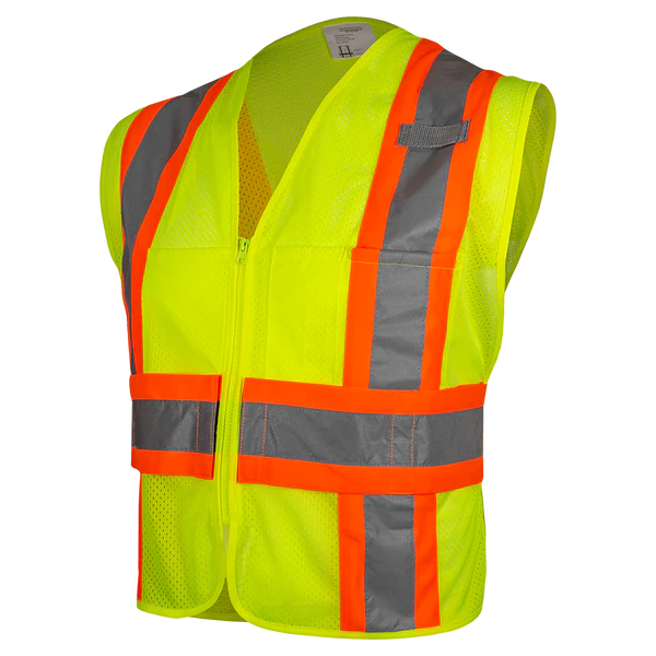 576ETLM Contrasting Trim Poly Mesh Zip Vest