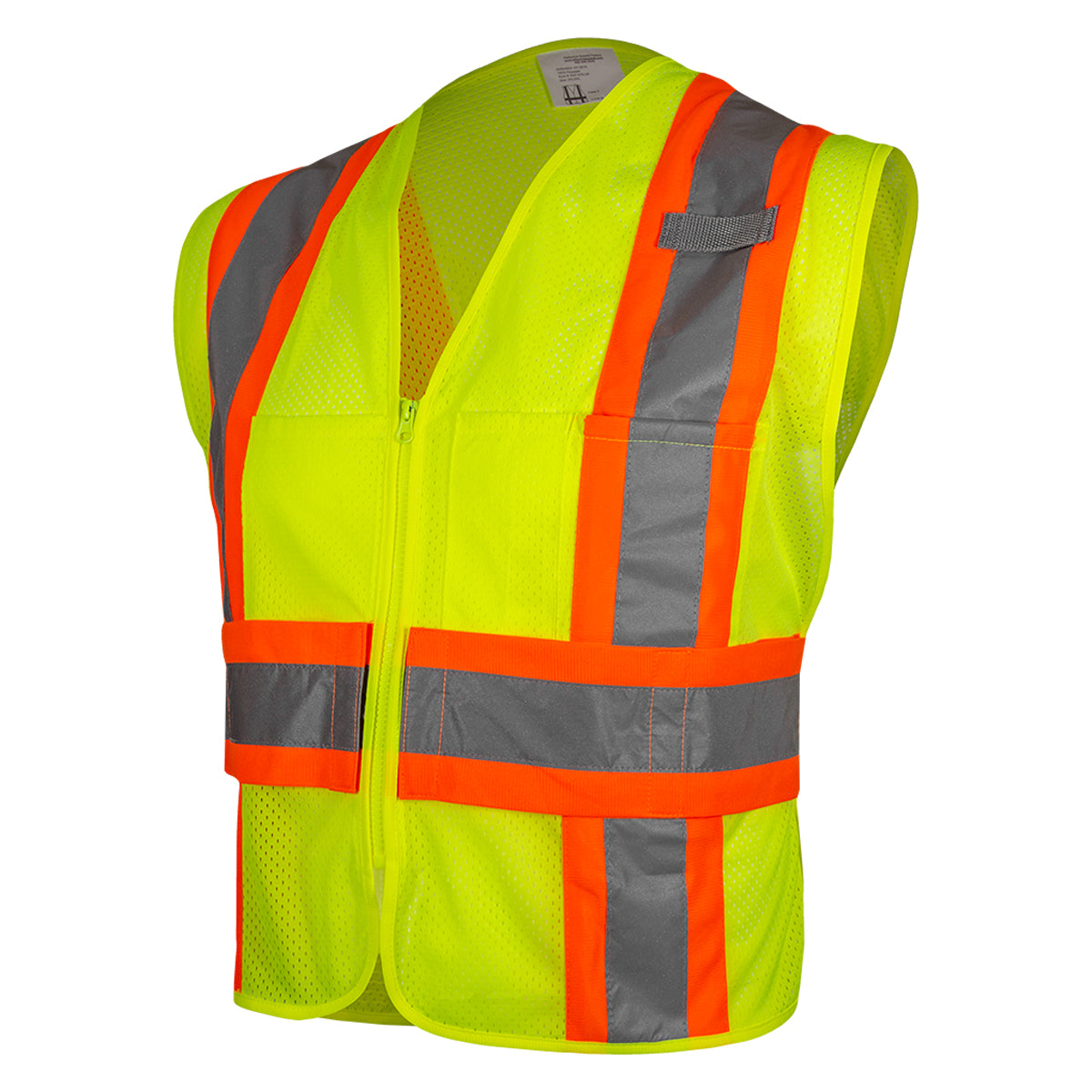 Reflective Apparel 576ET Hi-Vis Safety Vest Two-Tone Mesh Breakaway Hi-Vis Yellow