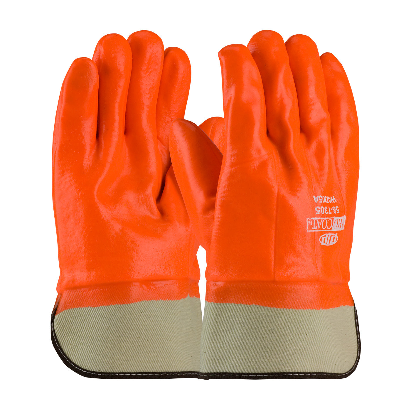 PIP 58-7305 Cold Protection Gloves PVC Insulated Hi-Vis Orange