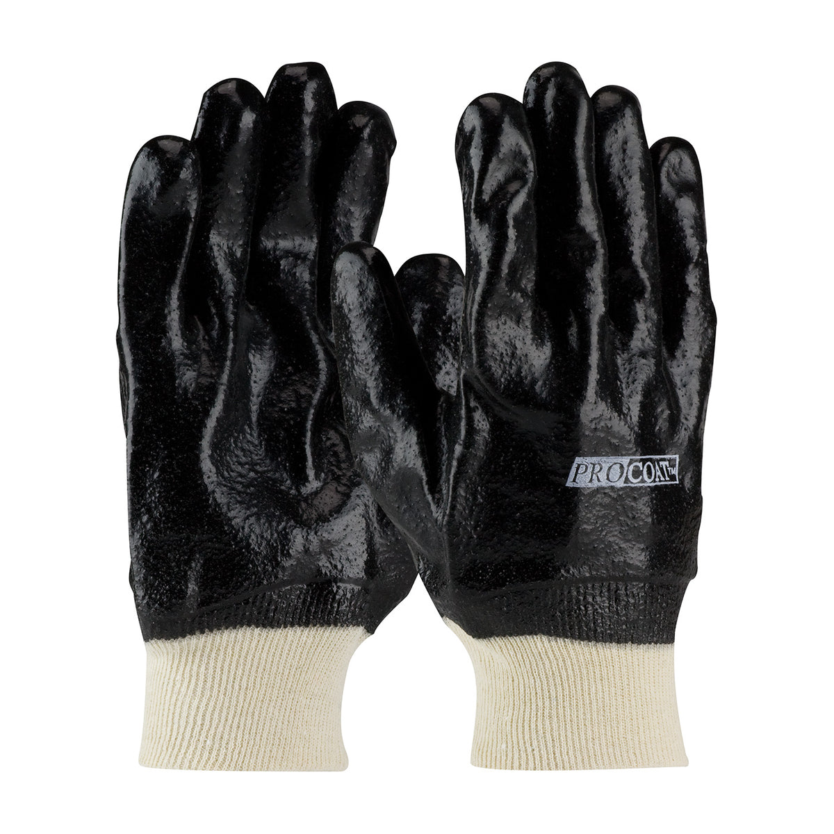 PIP 58-8015R Chemical Resistant Gloves PVC Semi-Rough Black