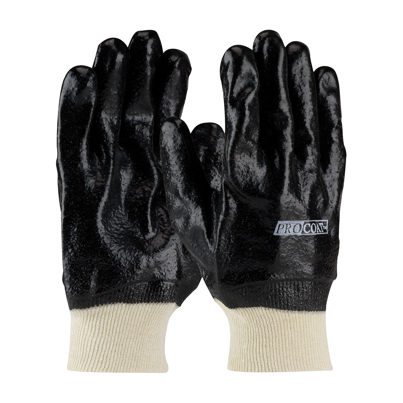 PIP 58-8015R Chemical Resistant Gloves PVC Semi-Rough Black