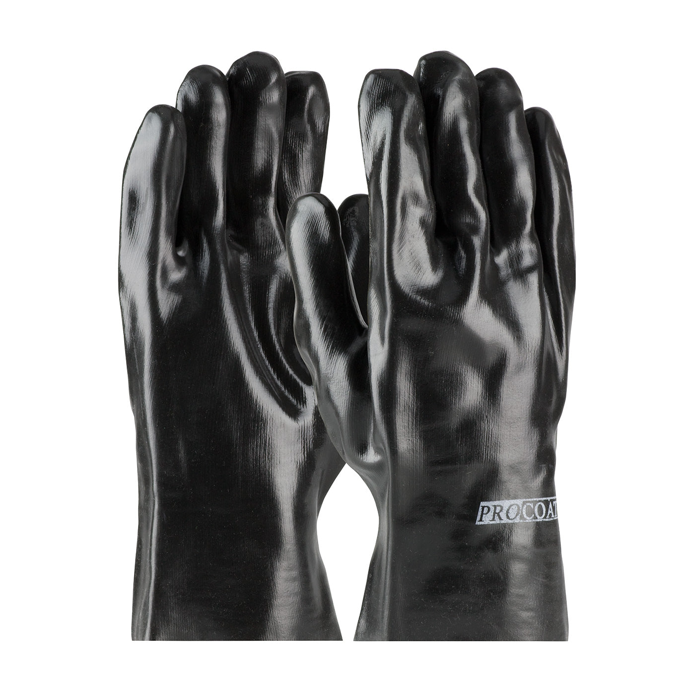 PIP 58-8020 Chemical Resistant Gloves PVC Interlock Liner Black