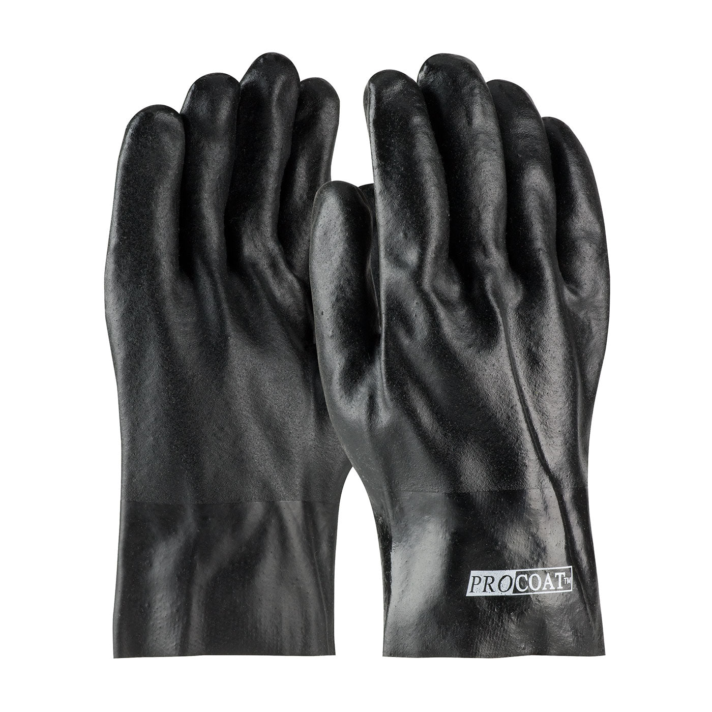 PIP 58-8020DD Chemical Resistant Gloves PVC Jersey Liner Black