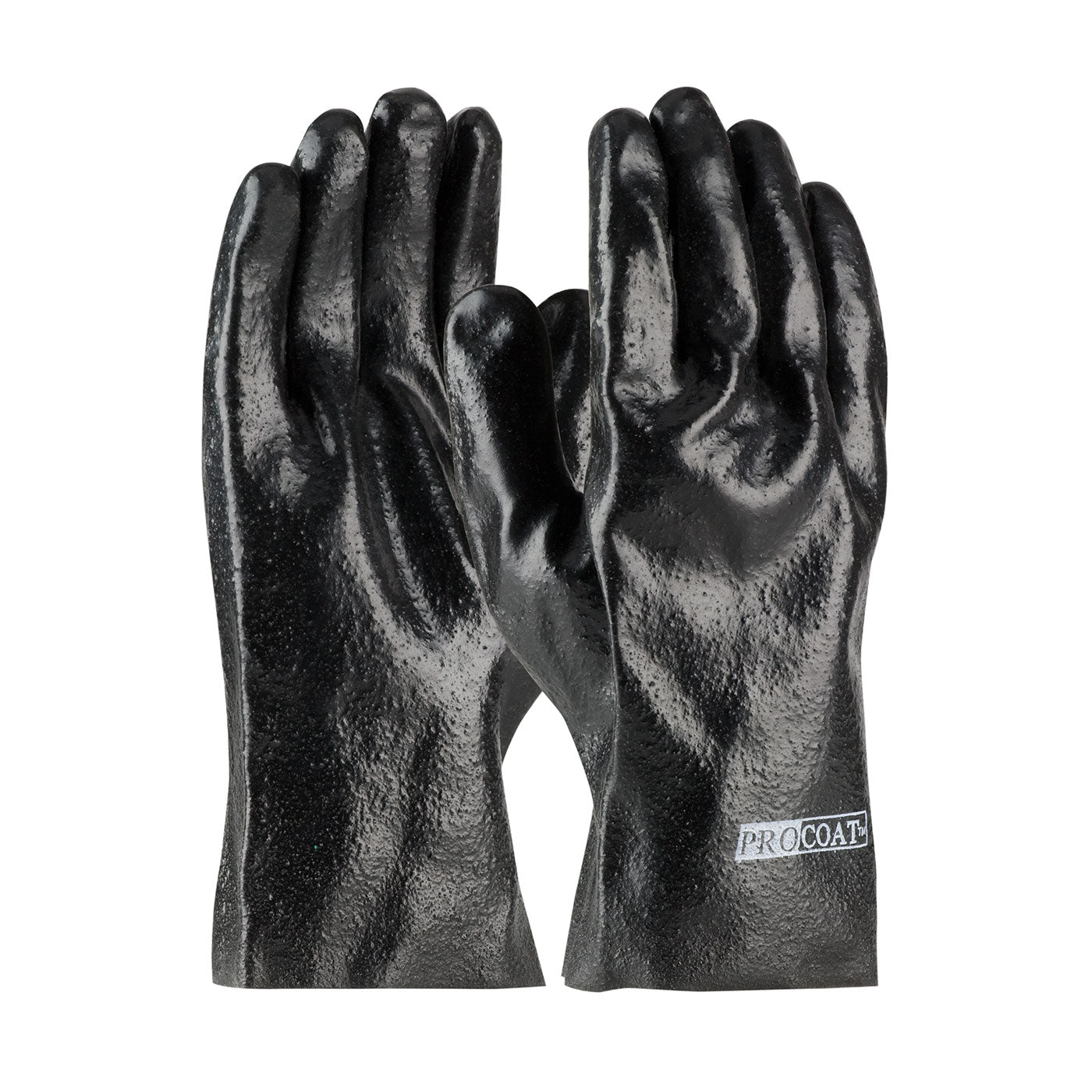 PIP 58-8020R Chemical Resistant Gloves PVC Interlock Liner Black