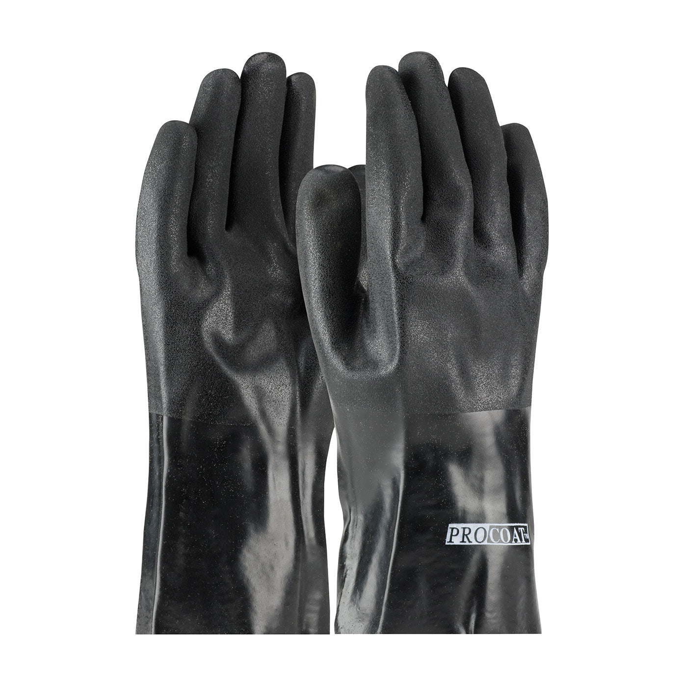 Assurance 58-8030DD Chemical Resistant Gloves PVC Double Dipped Black