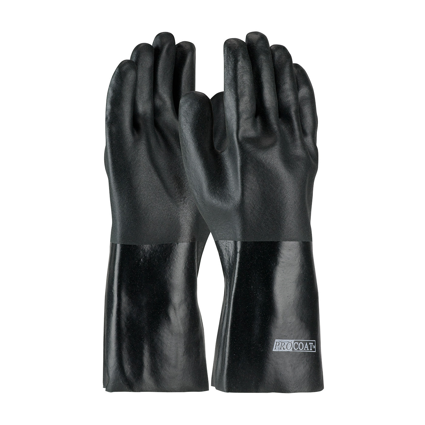 Assurance 58-8040DD Chemical Resistant Gloves PVC Double Dipped Black
