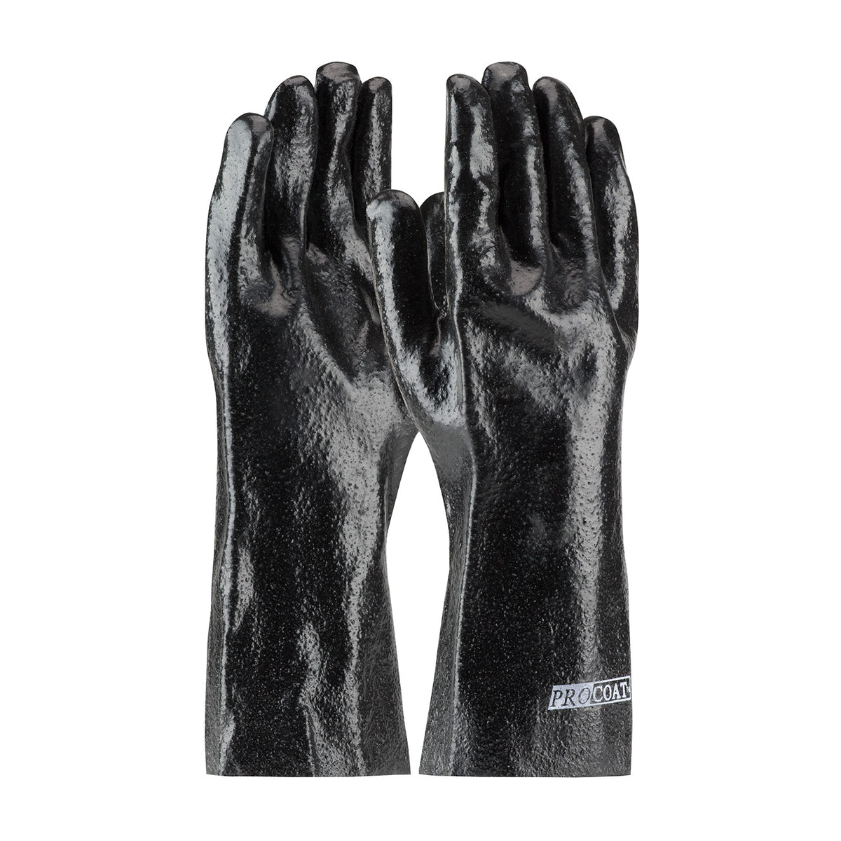 Assurance 58-8040R Chemical Resistant Gloves PVC Semi-Rough Black