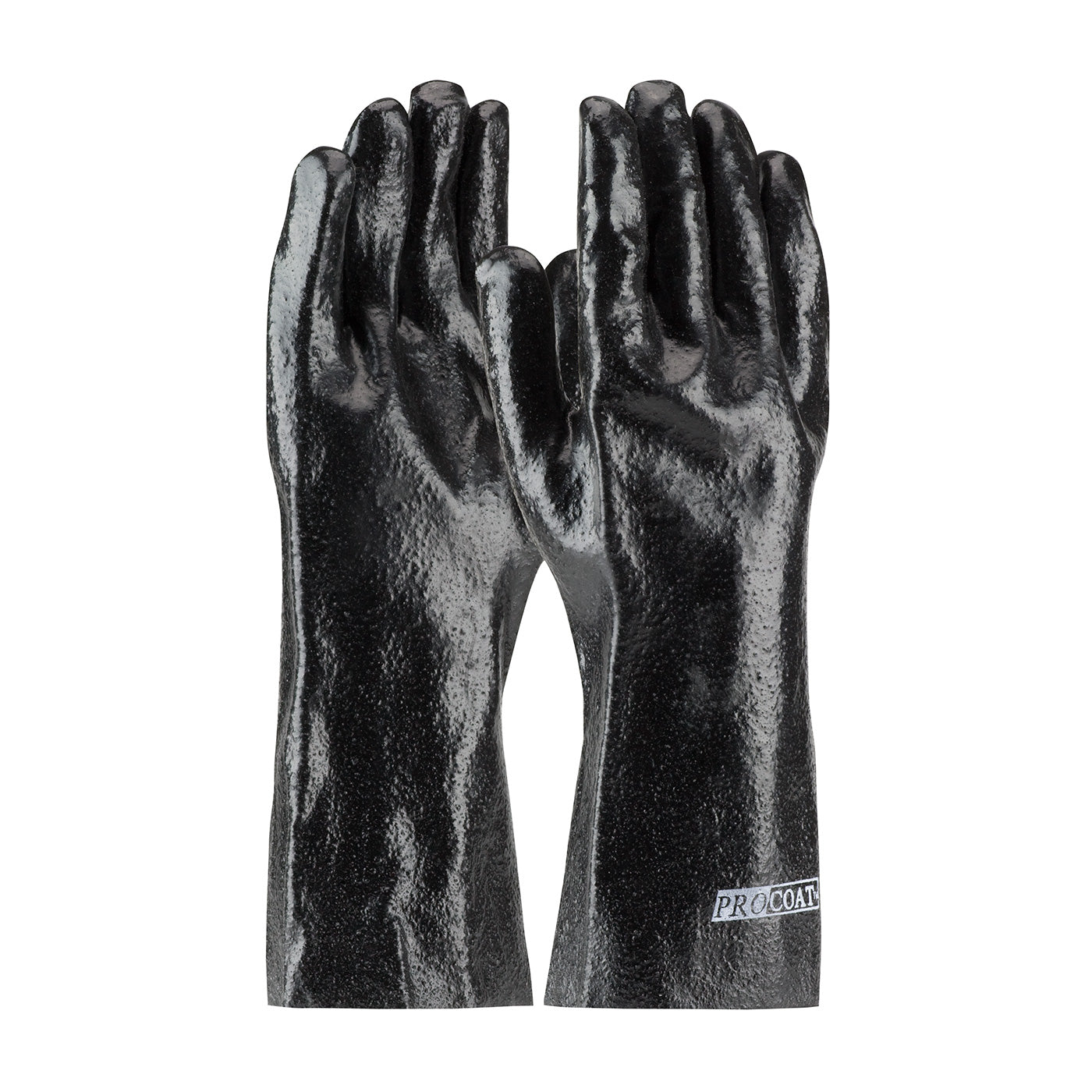 Assurance 58-8040R Chemical Resistant Gloves PVC Semi-Rough Black
