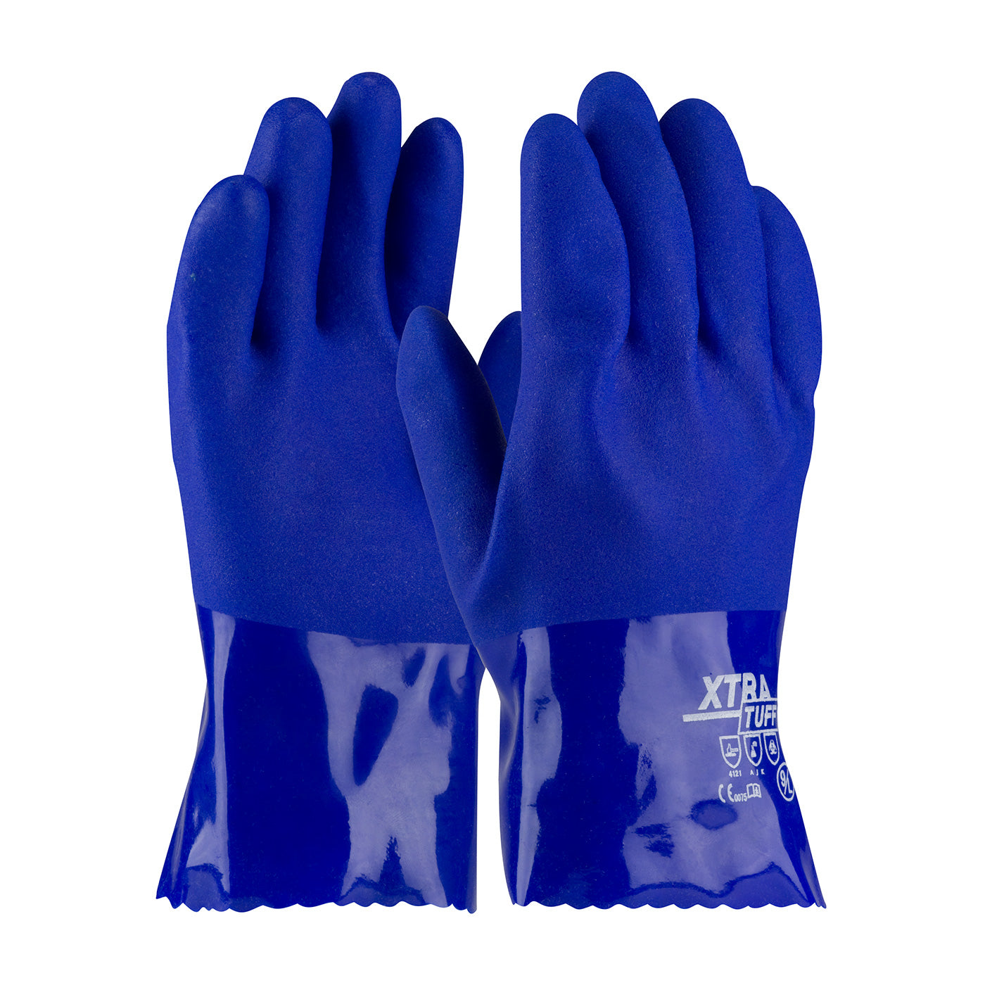 PIP 58-8655 Chemical Resistant Gloves PVC Oil Resistant Blue