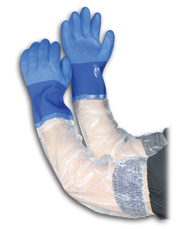 XtraTuff 58-8657 Chemical Resistant Gloves PVC Oil Resistant Blue