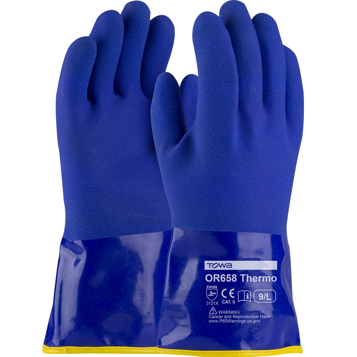 PIP 58-8658DL Chemical Resistant Gloves PVC Cold Resistant Blue