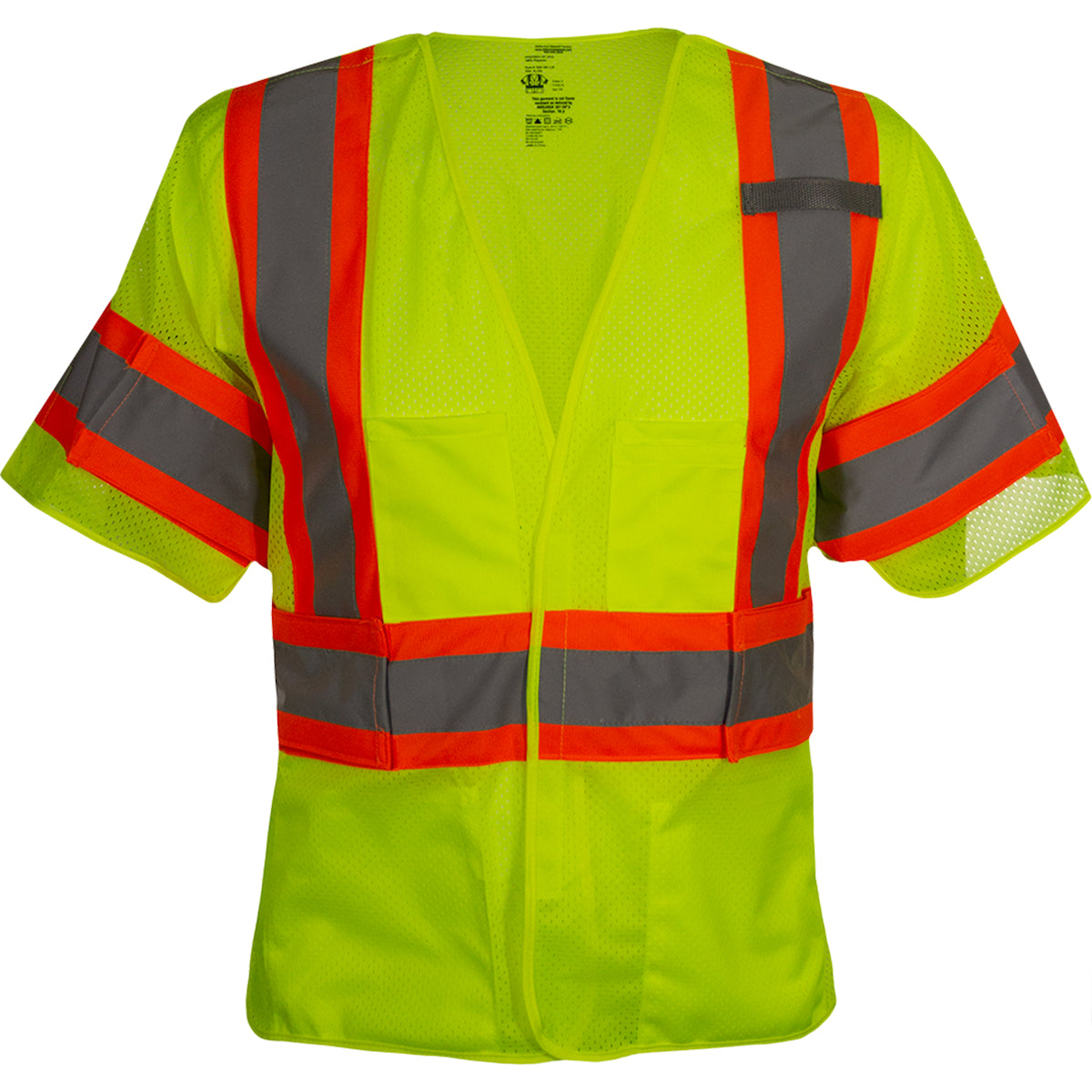 Reflective Apparel 591GT Hi-Vis Breakaway Vest Polyester Mesh Seven Pocket Hi-Vis Yellow