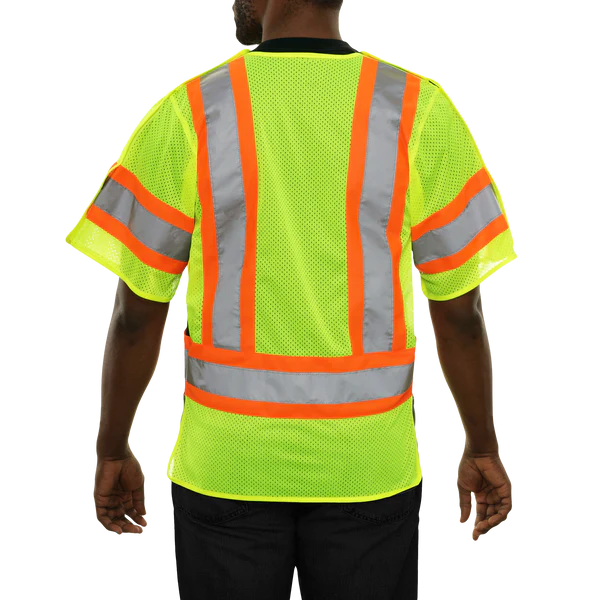 591GTLM Hi-Vis Breakaway Vest: ANSI 3, Mesh, Adjustable Side Wraps