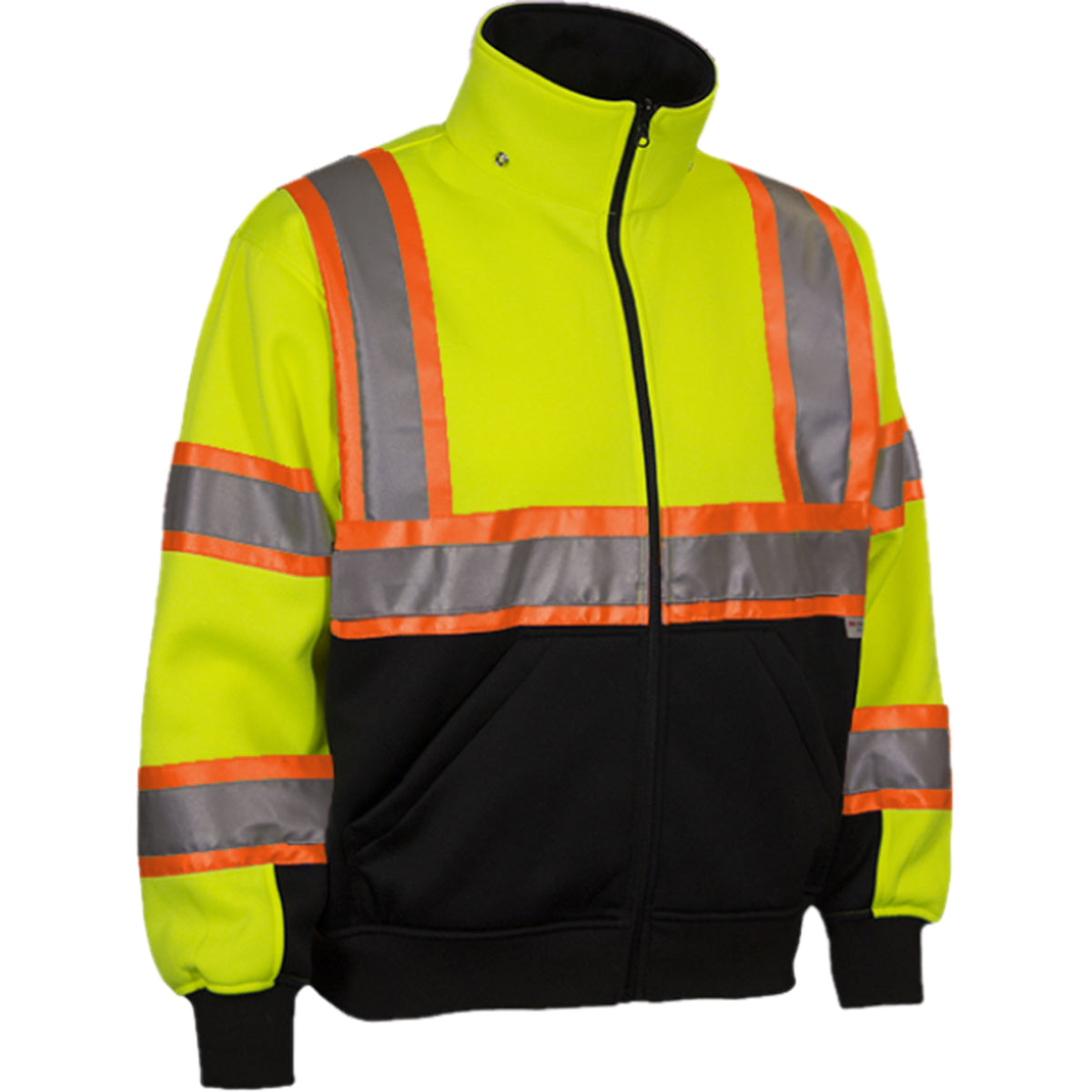 Reflective Apparel 602CX Hi-Vis Cold Gear Sweatshirt Microfiber Fleece Hi-Vis Yellow/Black