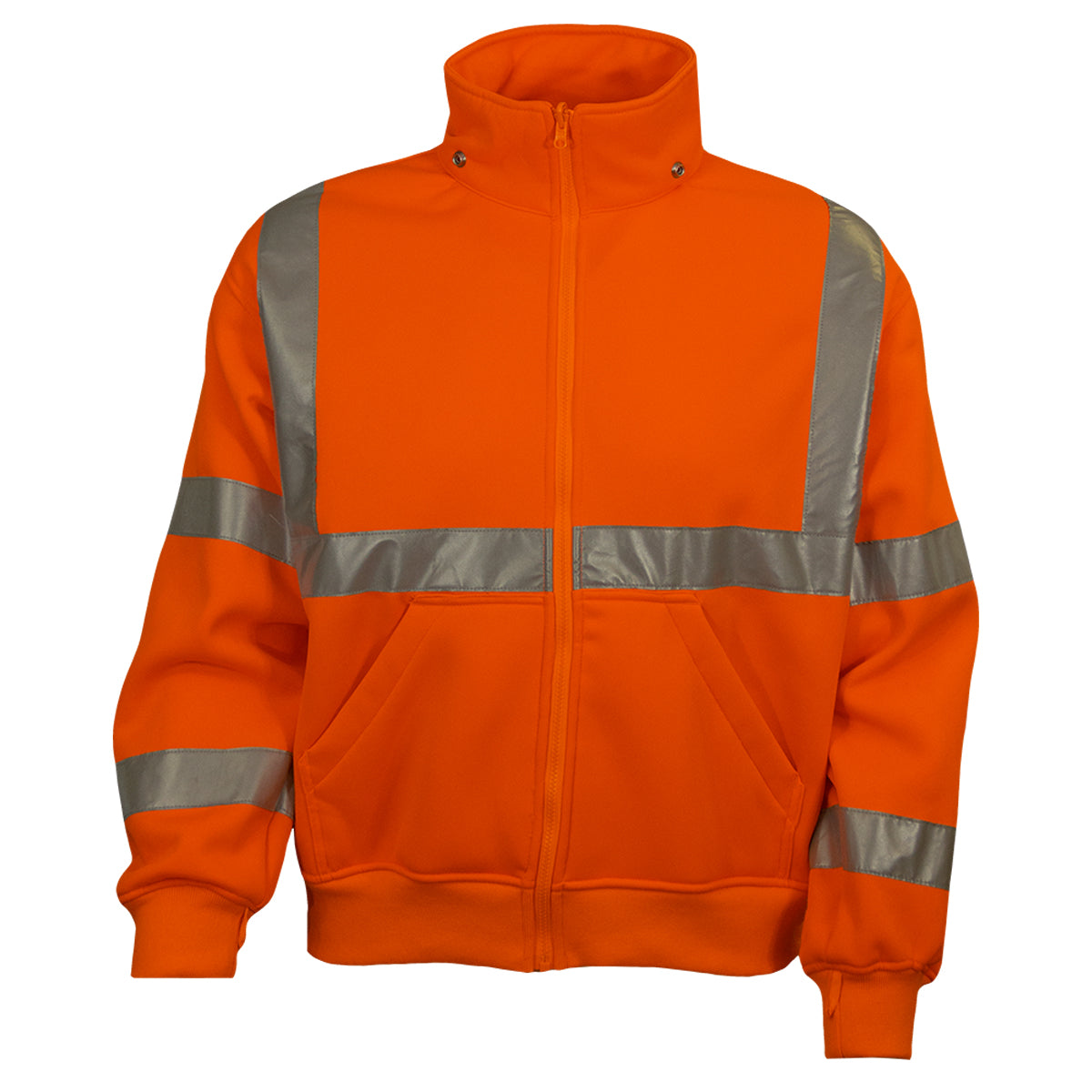 Reflective Apparel 602ST Hi-Vis Cold Gear Sweatshirt Microfiber Fleece Hi-Vis Orange