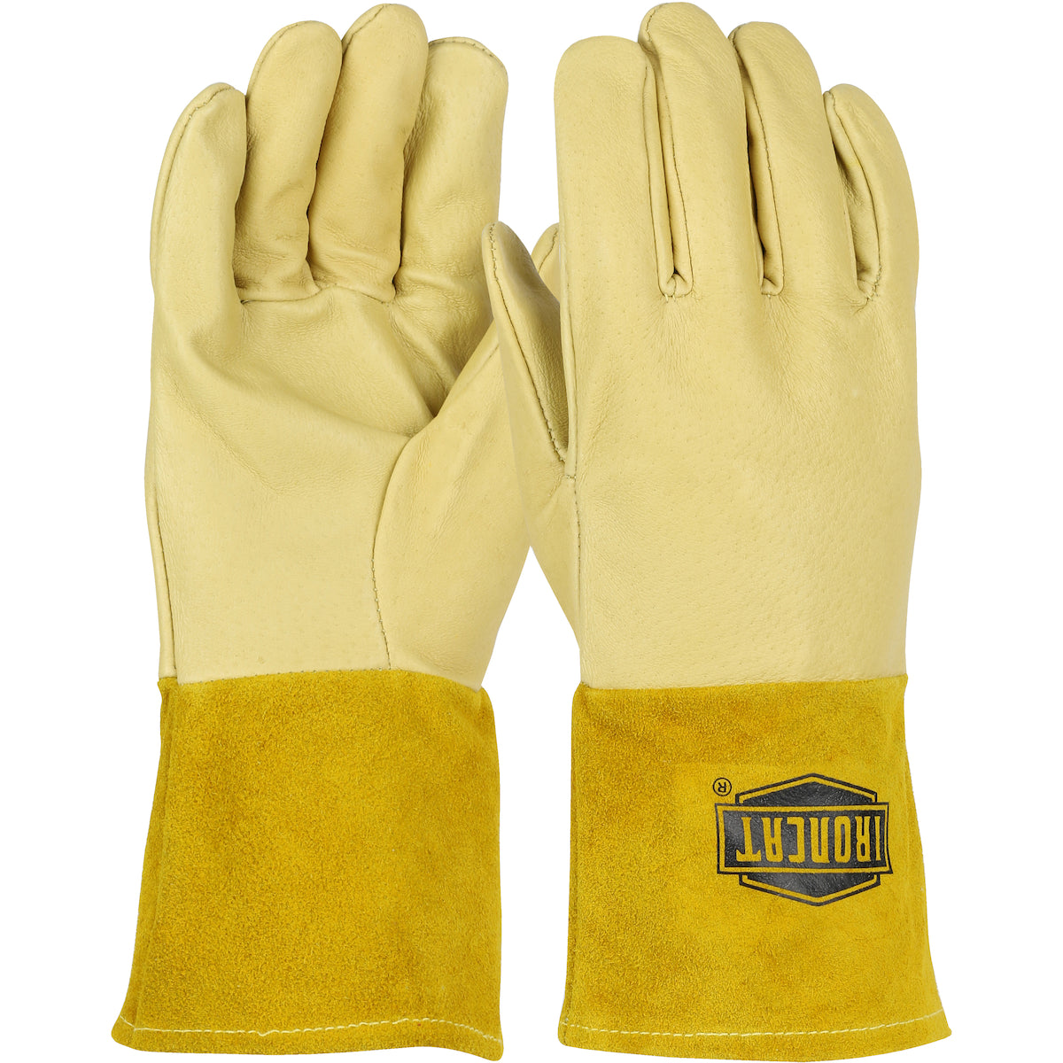 Ironcat 6021 Welding Gloves Top Grain Pigskin Kevlar Stitching Natural