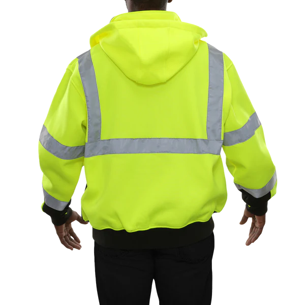 5010-YB-Hi Vis Jacket - Zippered Thermal Sweatshirt