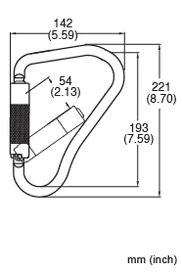 French Creek Steel Twist-Lock Scaffold Hook 2" Gate 62