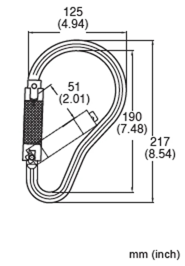 French Creek Steel Twist-Lock Carabiner 2" Gate 62R