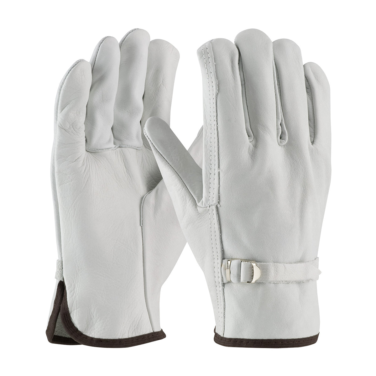 PIP 68-153 Leather Driver Gloves Cowhide Pull Strap Natural