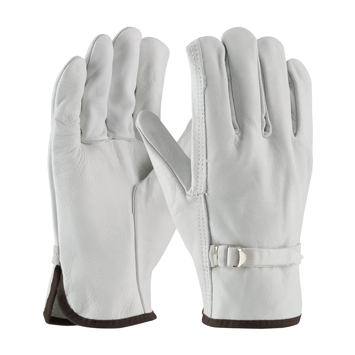 PIP 68-153 Leather Driver Gloves Cowhide Pull Strap Natural