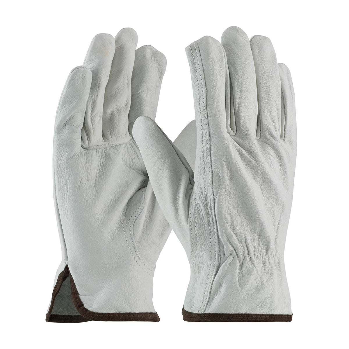 PIP 68-162 Leather Driver Gloves Top Grain Cowhide Natural