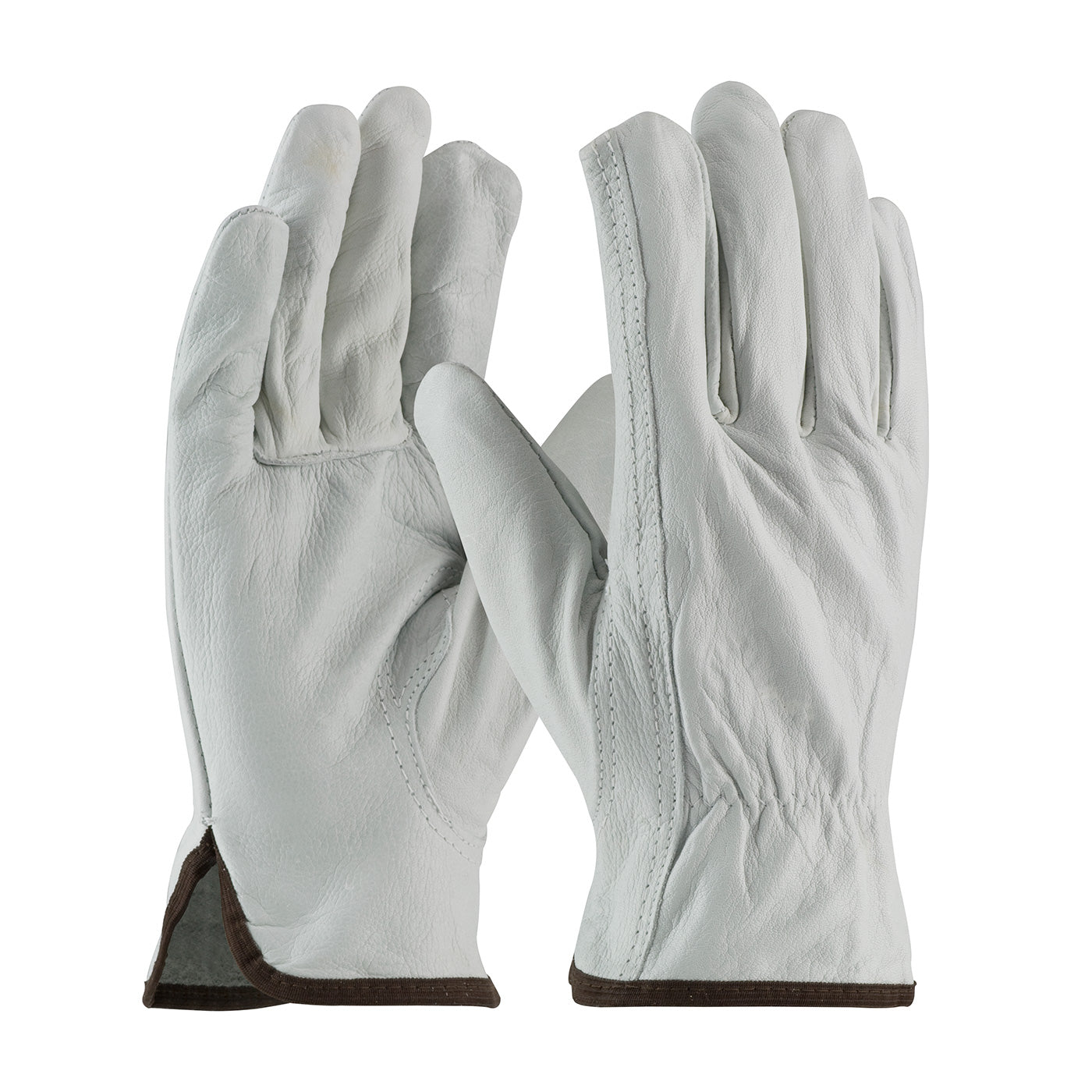 PIP 68-162 Leather Driver Gloves Top Grain Cowhide Natural