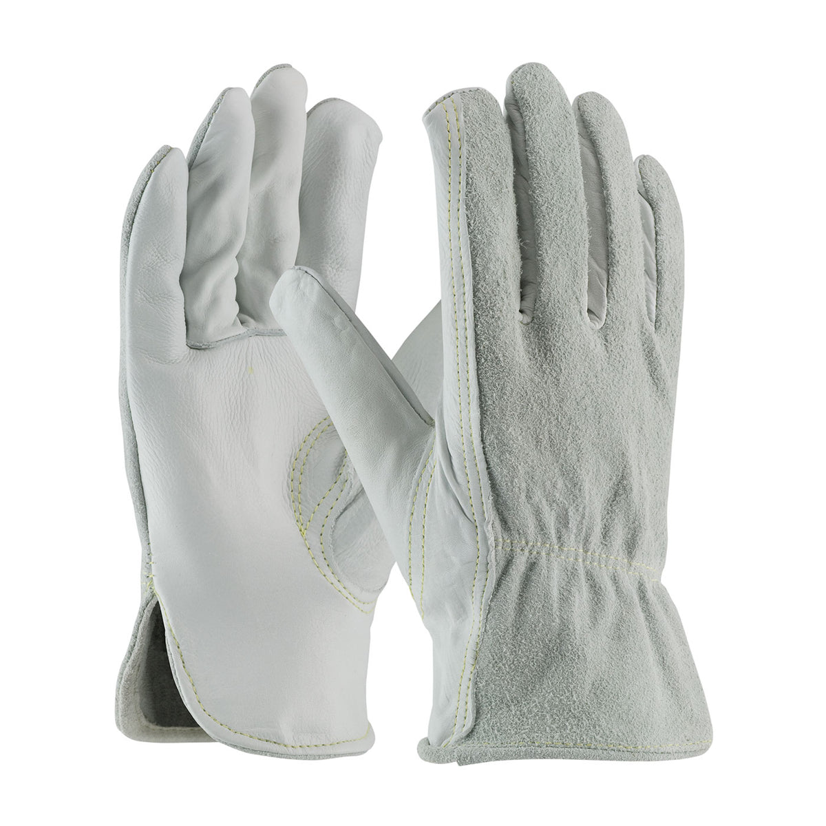 PIP 68-163SB Leather Driver Gloves Split Cowhide Back Natural