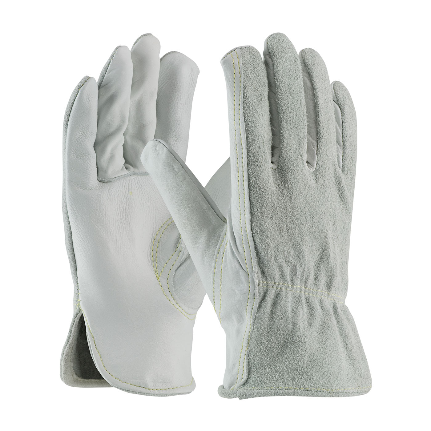 PIP 68-163SB Leather Driver Gloves Split Cowhide Back Natural