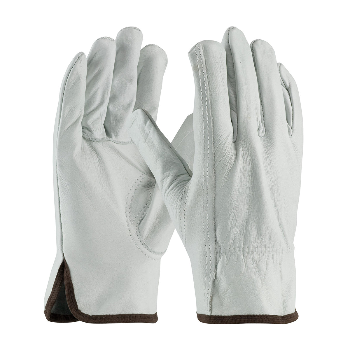 PIP 68-165 Leather Driver Gloves Cowhide Keystone Thumb Natural