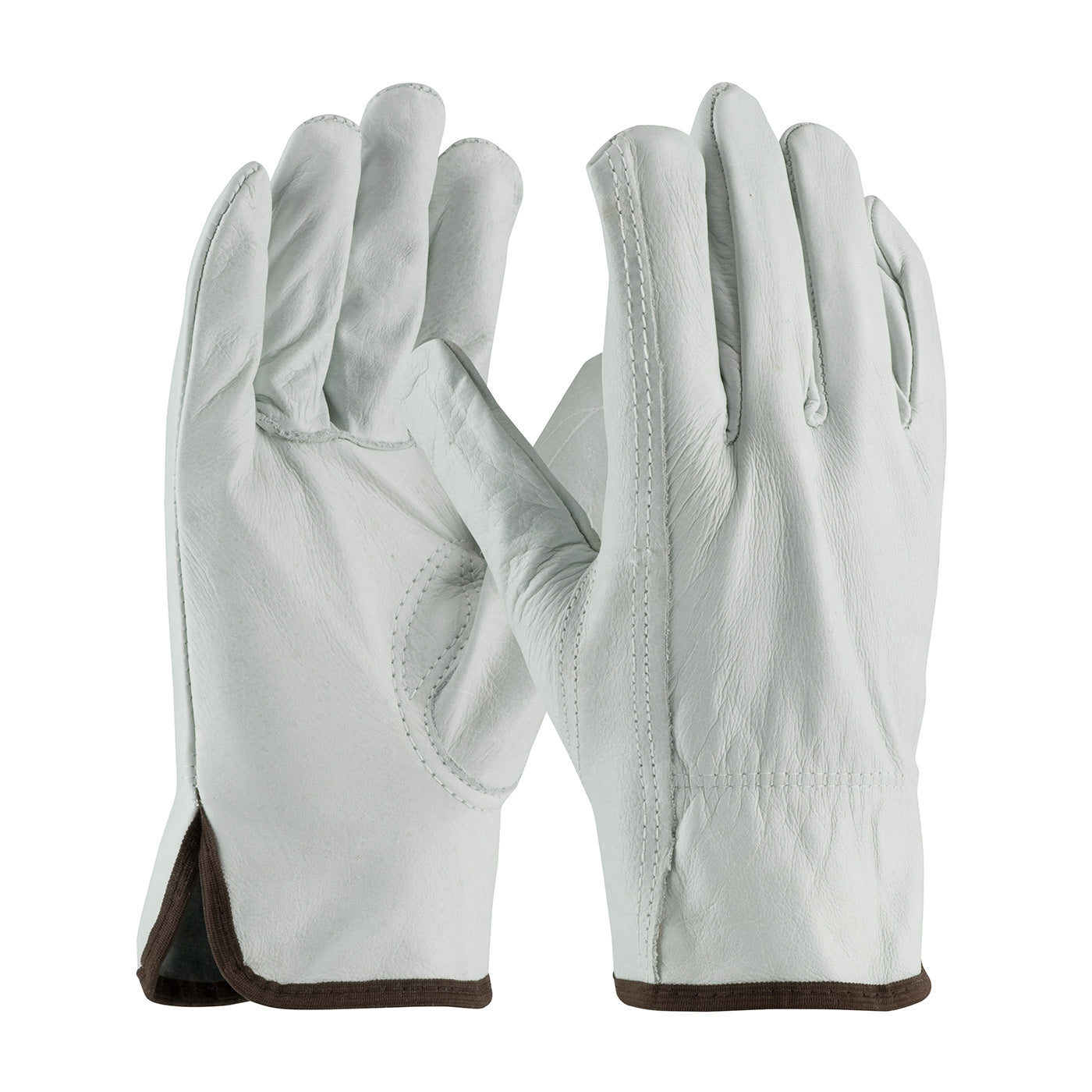 PIP 68-165 Leather Driver Gloves Cowhide Keystone Thumb Natural