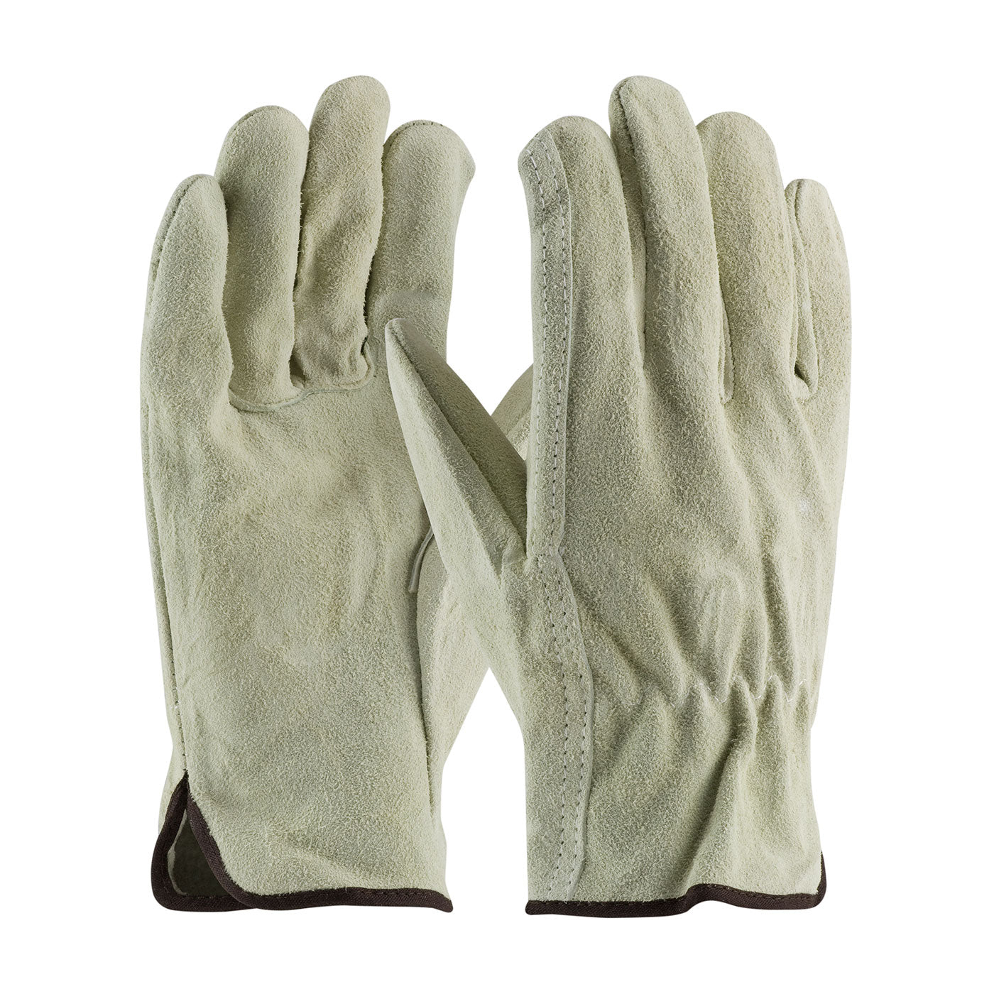 PIP 69-134 Leather Driver Gloves Split Cowhide Straight Thumb Tan