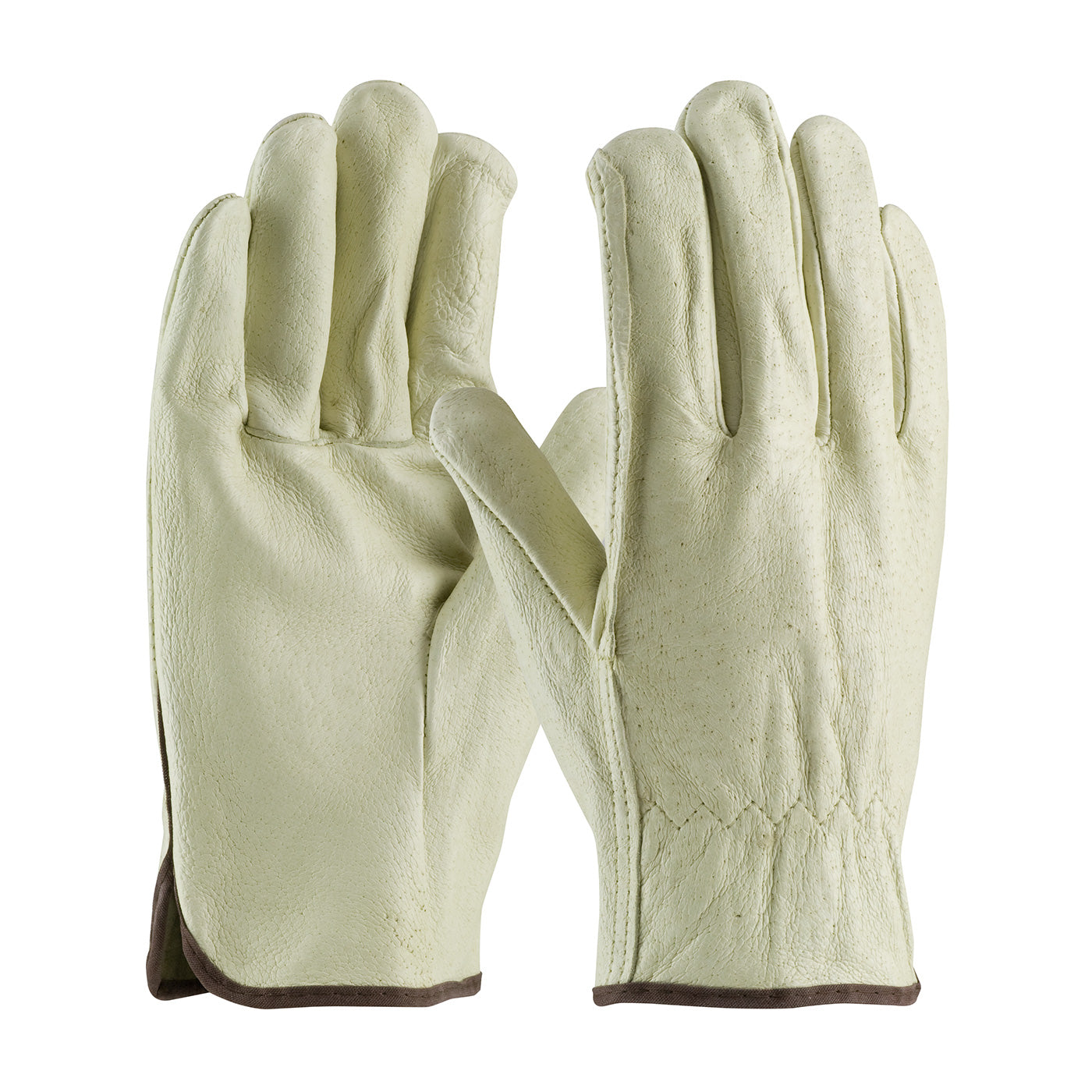 PIP 70-318 Leather Driver Gloves Pigskin Straight Thumb Natural