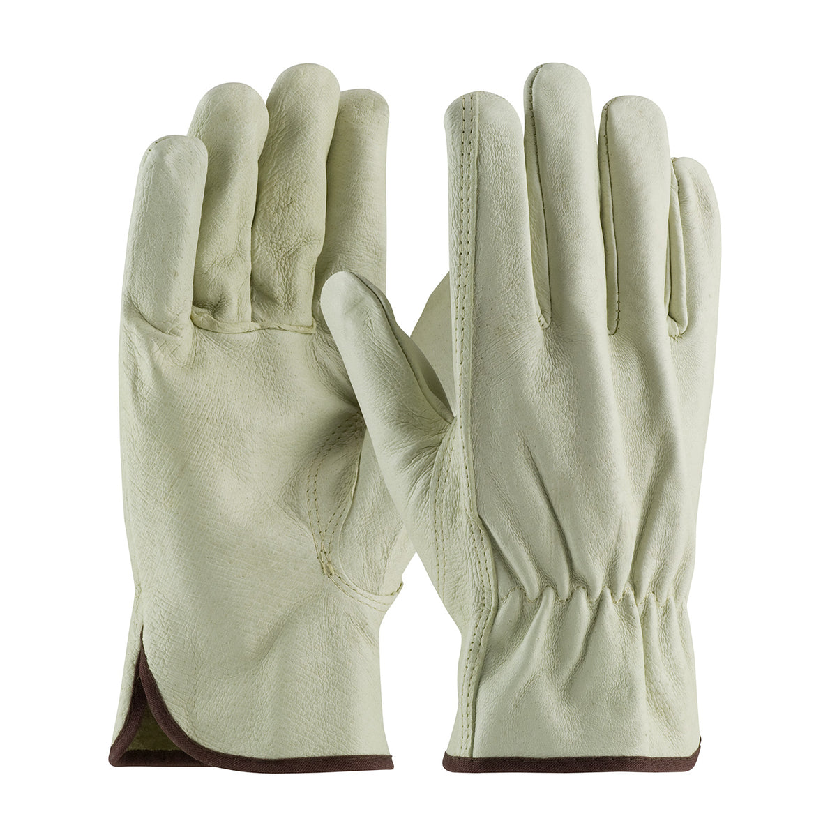 PIP 70-361 Economy Leather Driver Gloves Pigskin Keystone Thumb Natural