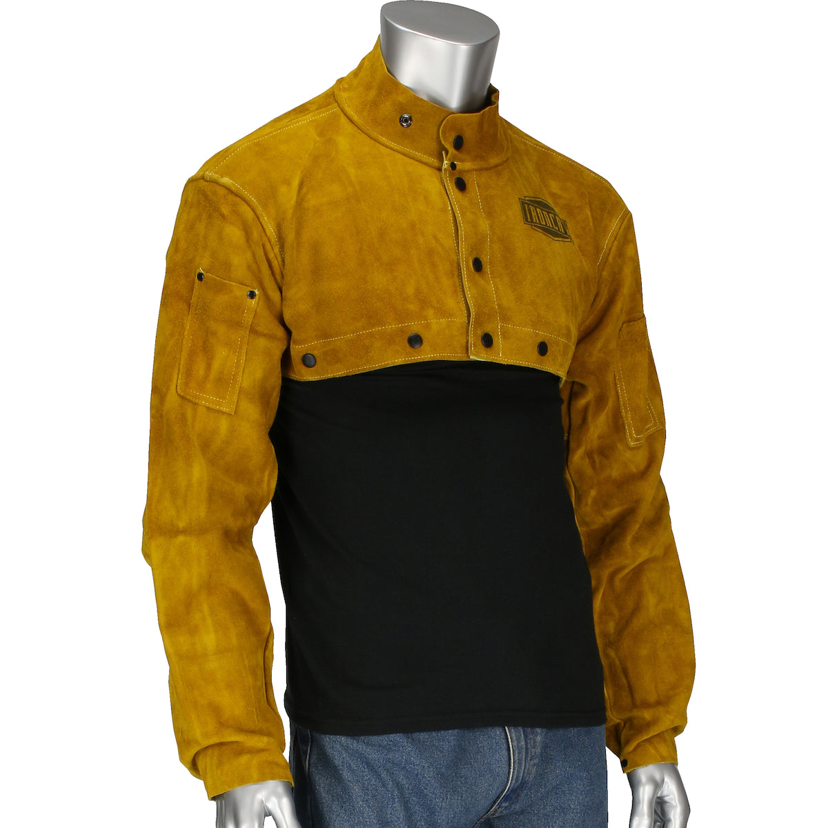 Ironcat 7000 Welding Cape Sleeve Split Leather Gold