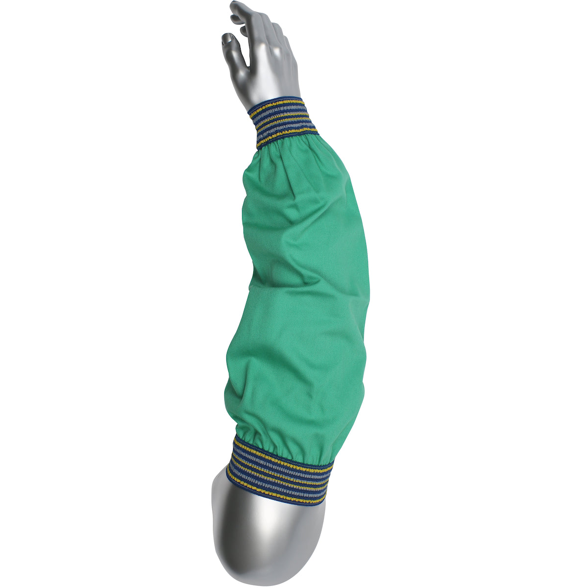 Ironcat 7042 Welding Sleeve FR Treated Cotton Blue/Gold Elastic Green