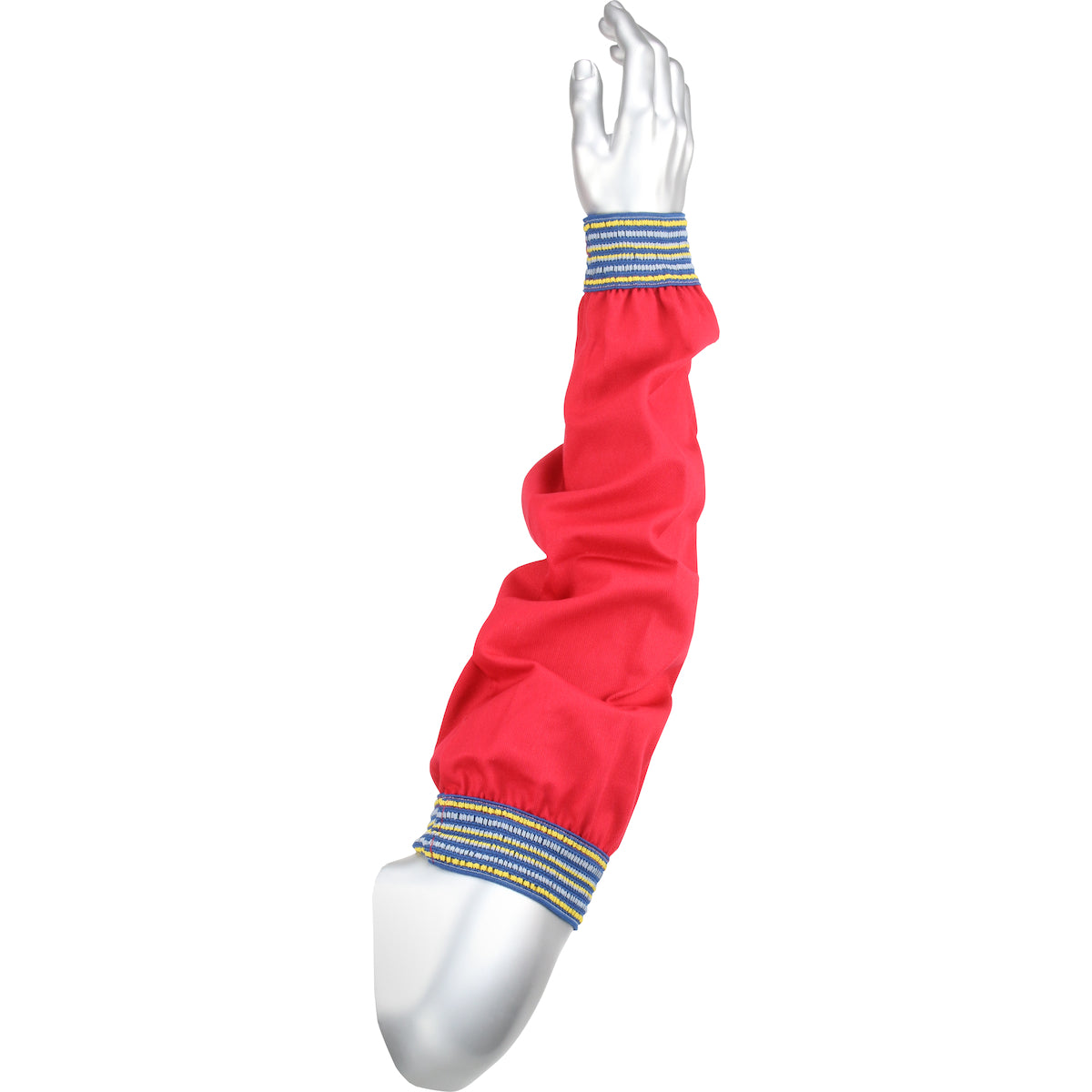 Ironcat 7042R Welding Sleeve FR Treated Cotton Blue/Gold Elastic Red