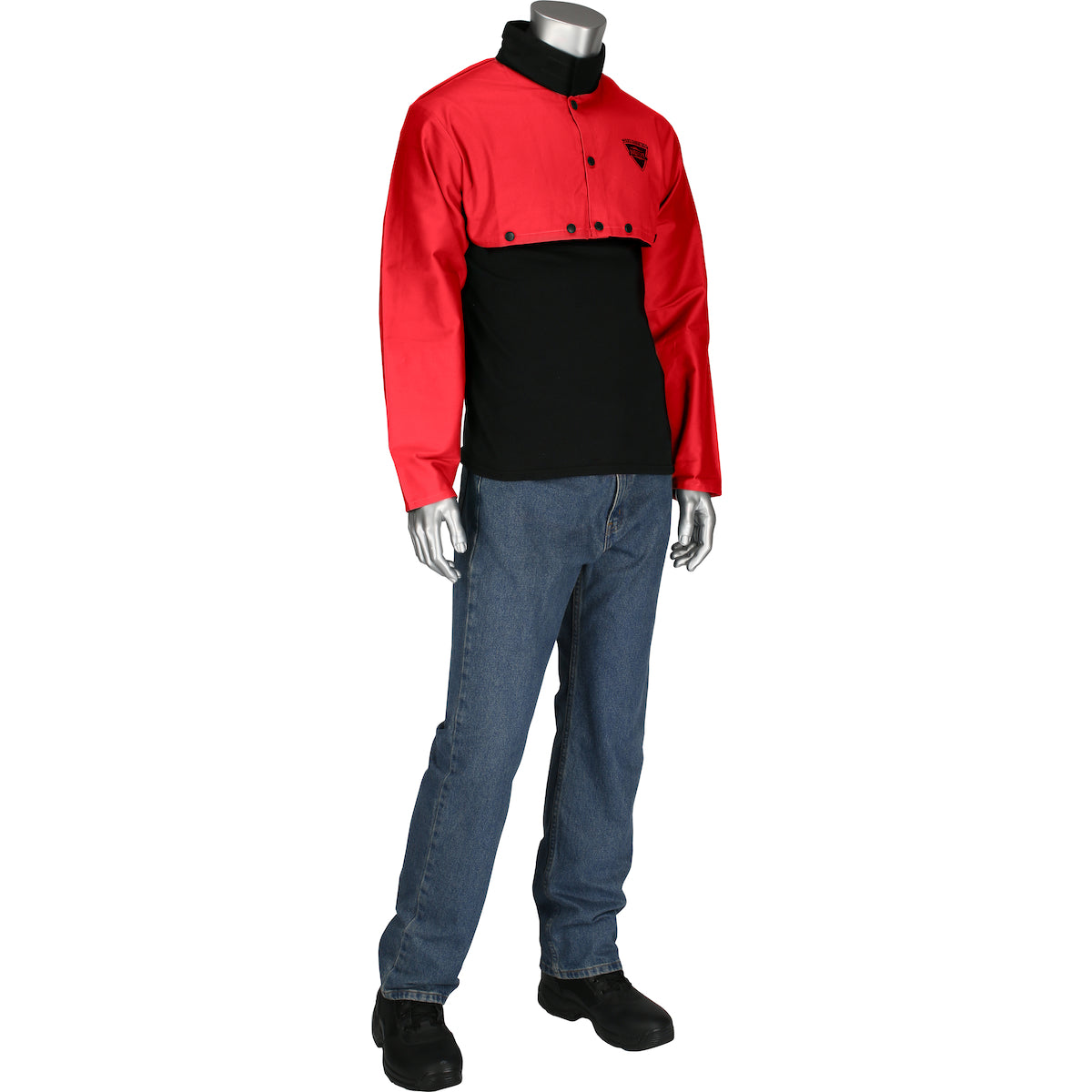 Ironcat 7044R Cape Sleeve FR Treated Cotton Anodized Snaps Red