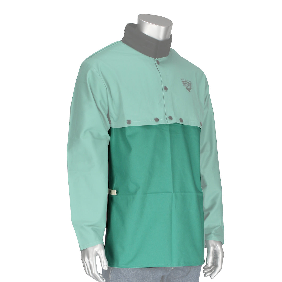 Ironcat 7052 Welding Bib Apron FR Treated Cotton Sateen Green
