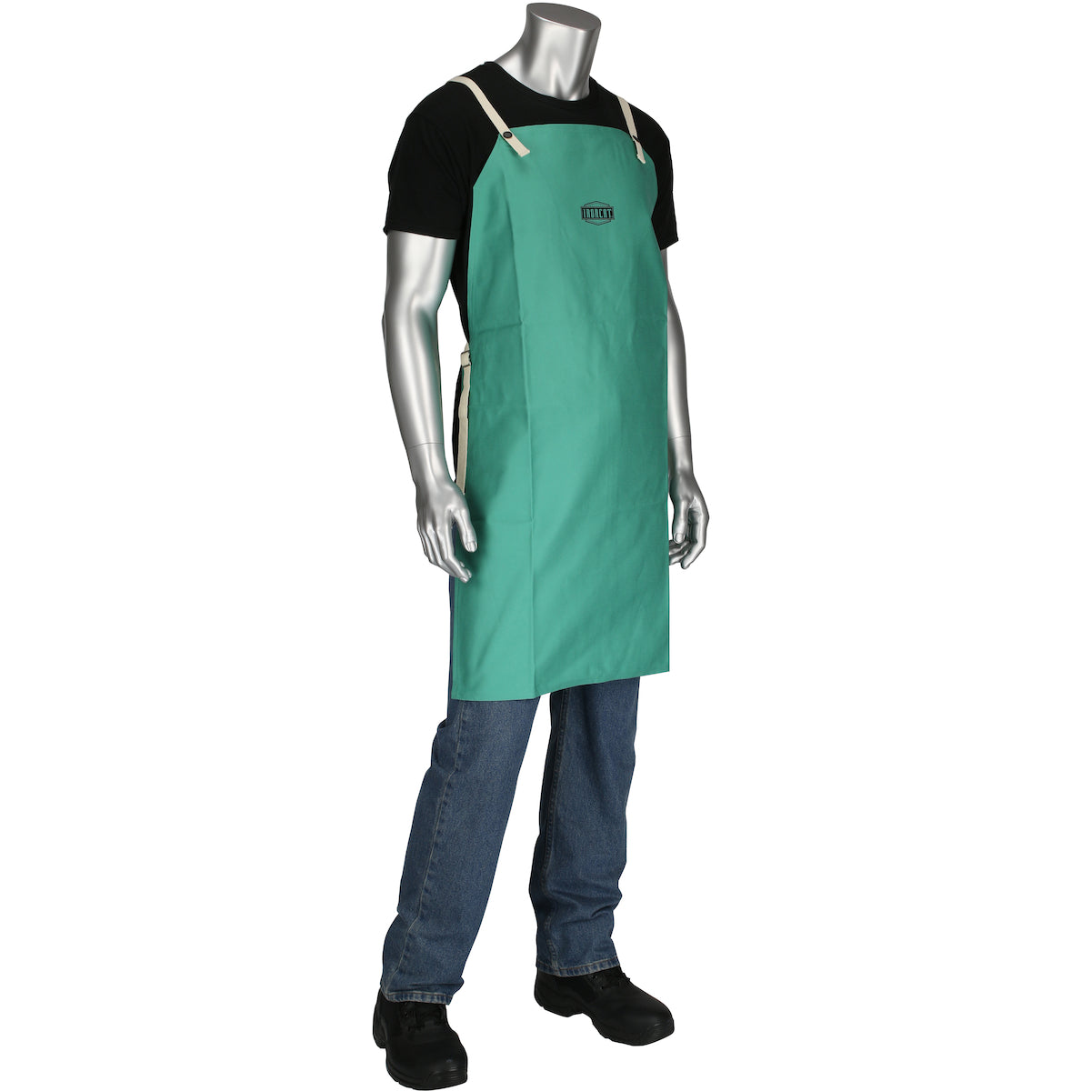 Ironcat 7080 Welding Apron FR Cotton Sateen Green