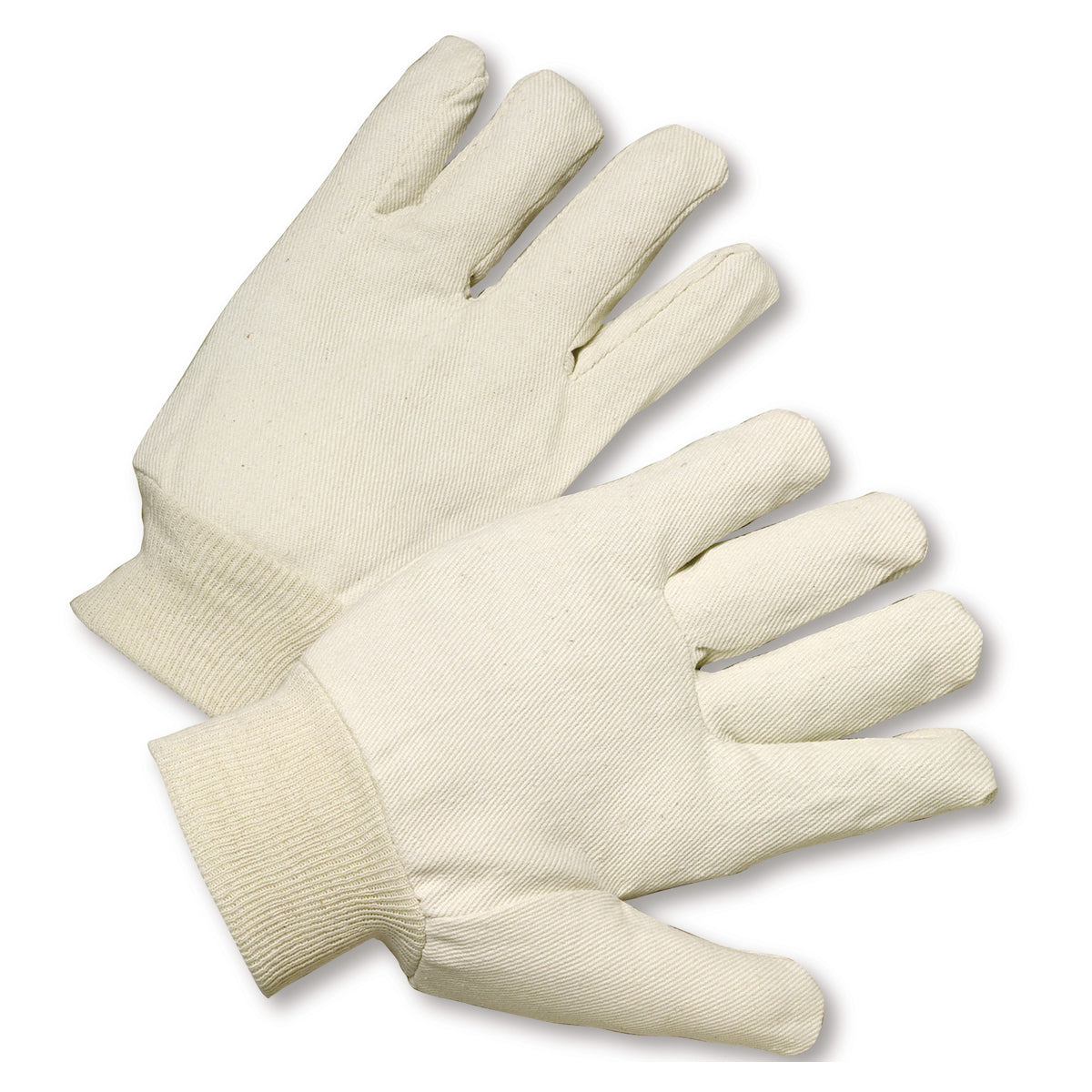 PIP 708R Fabric Work Gloves Cotton Knit Wrist Natural