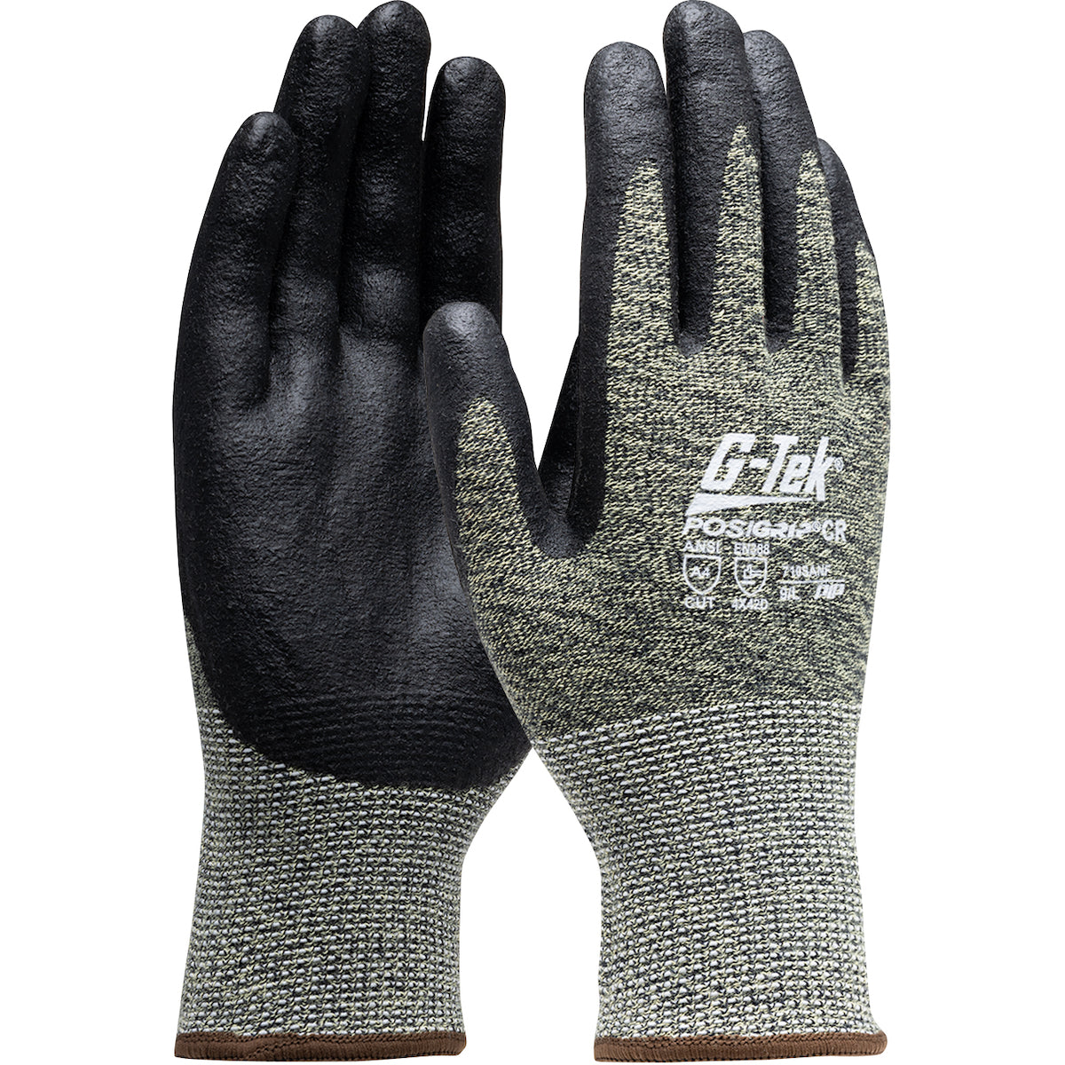 G-Tek 710SANF Cut Resistant Gloves Aramid Foam Nitrile Green